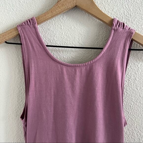 Ava Sky Open Back Drape Pink Purple Tone Tank Stretchy Small - Picture 4 of 7